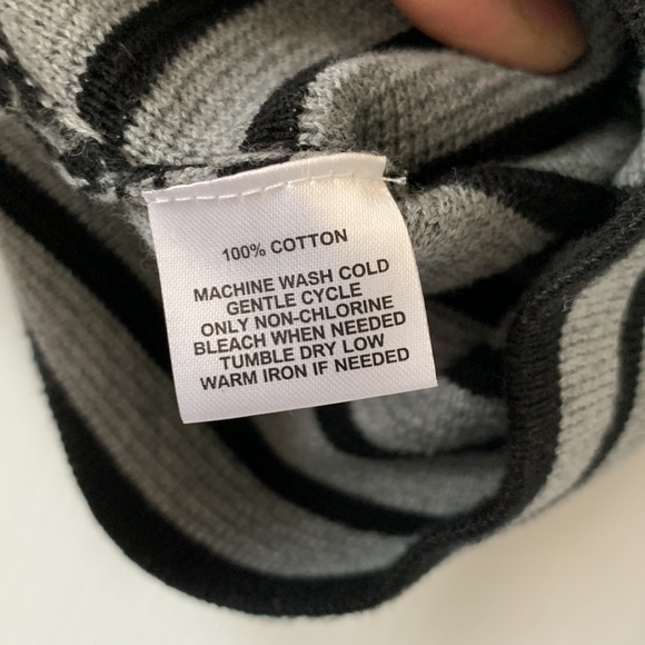 LOFT 100% Cotton Collared V-Neck Double Breasted Pockets Striped Jacket Size MP - Picture 15 of 16